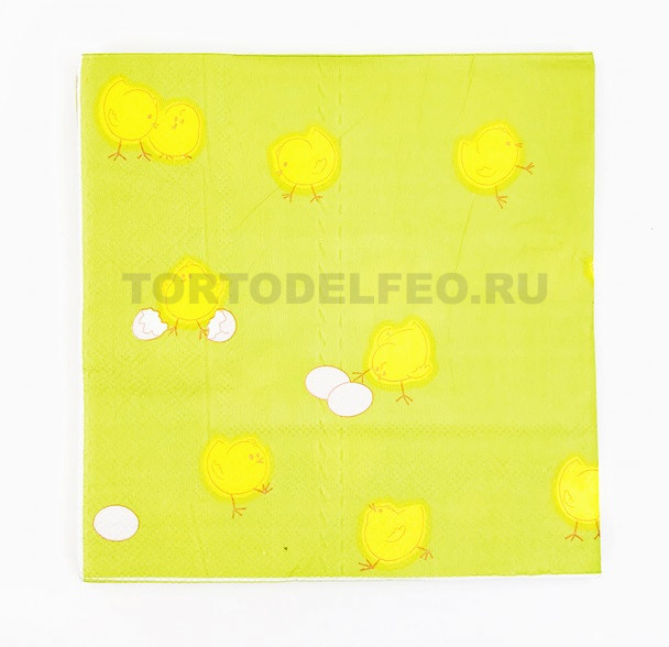 Салфетки Пасха цыпленок 33*33см 20шт бумажные