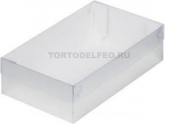 Коробка с пластиковой крышкой серебро 25*15*7см
