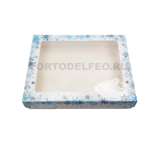 Коробочка для пряников 21*17*3,5см Снежинка